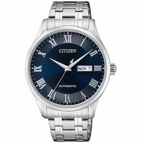 Citizen Men's Automatic Watch - Mechanical Blue Dial Silver Bracelet | NH8360-80L