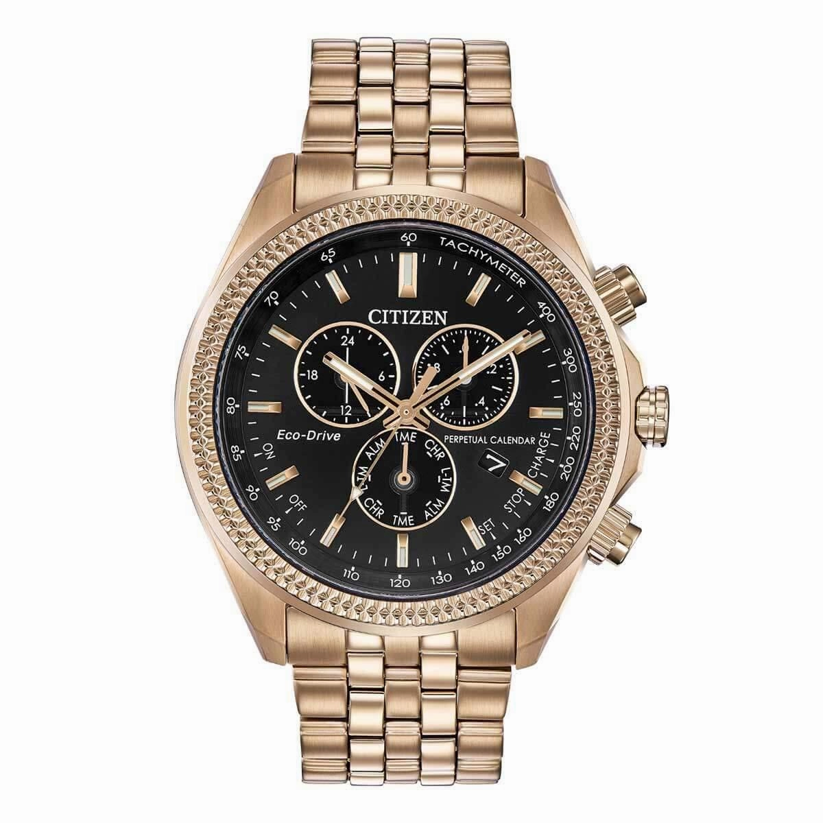 Citizen Men's Chronograph Watch - Brycen Rose Gold Steel Bracelet | BL5563-58E