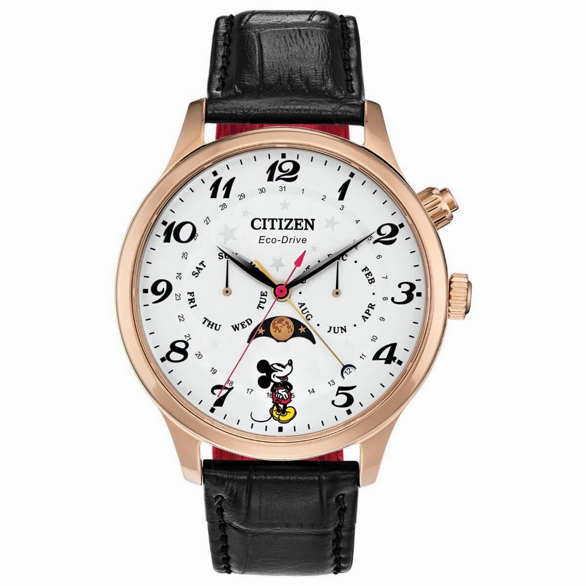 Citizen Men's Eco-Drive Watch - Disney Mickey Mouse White Dial Strap | AP1053-15W