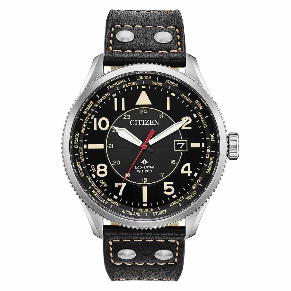 Citizen Men's Strap Watch - Promaster Nighthawk Black Dial World Time | BX1010-02E