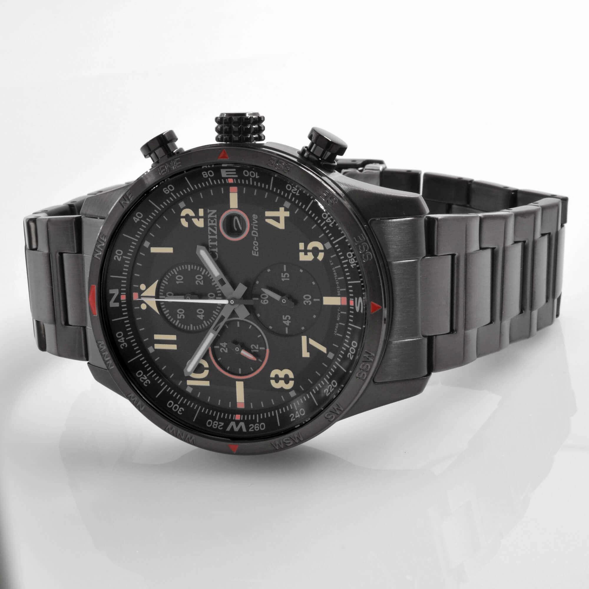 Citizen Men's Watch - Chronograph Power Reserve Grey Steel Bracelet | CA0797-84E