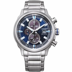 Citizen Men's Watch - Chronograph Stainless Steel Case Blue/Grey Dial | CA0731-82L