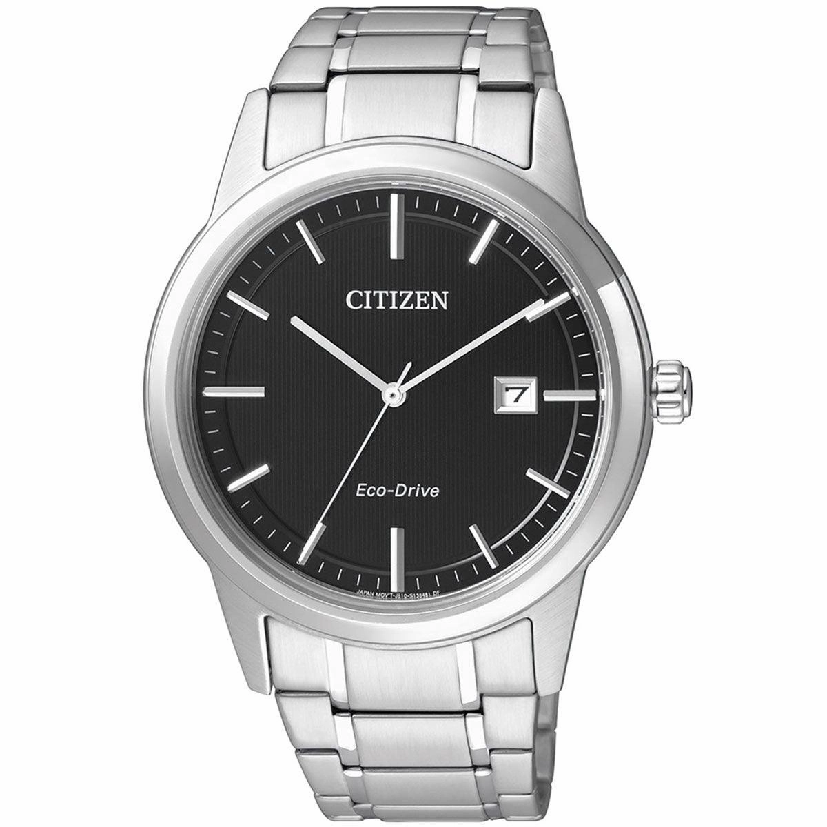 Citizen Men's Watch - Eco-Drive Black Dial Stainless Steel Bracelet | AW1231-58E