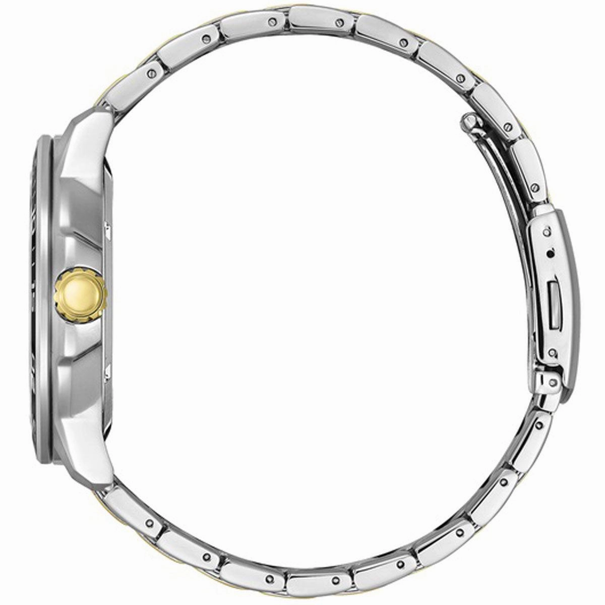 Citizen Men's Watch - Eco-Drive Black Dial Two Tone Steel Bracelet | AW1704-82E