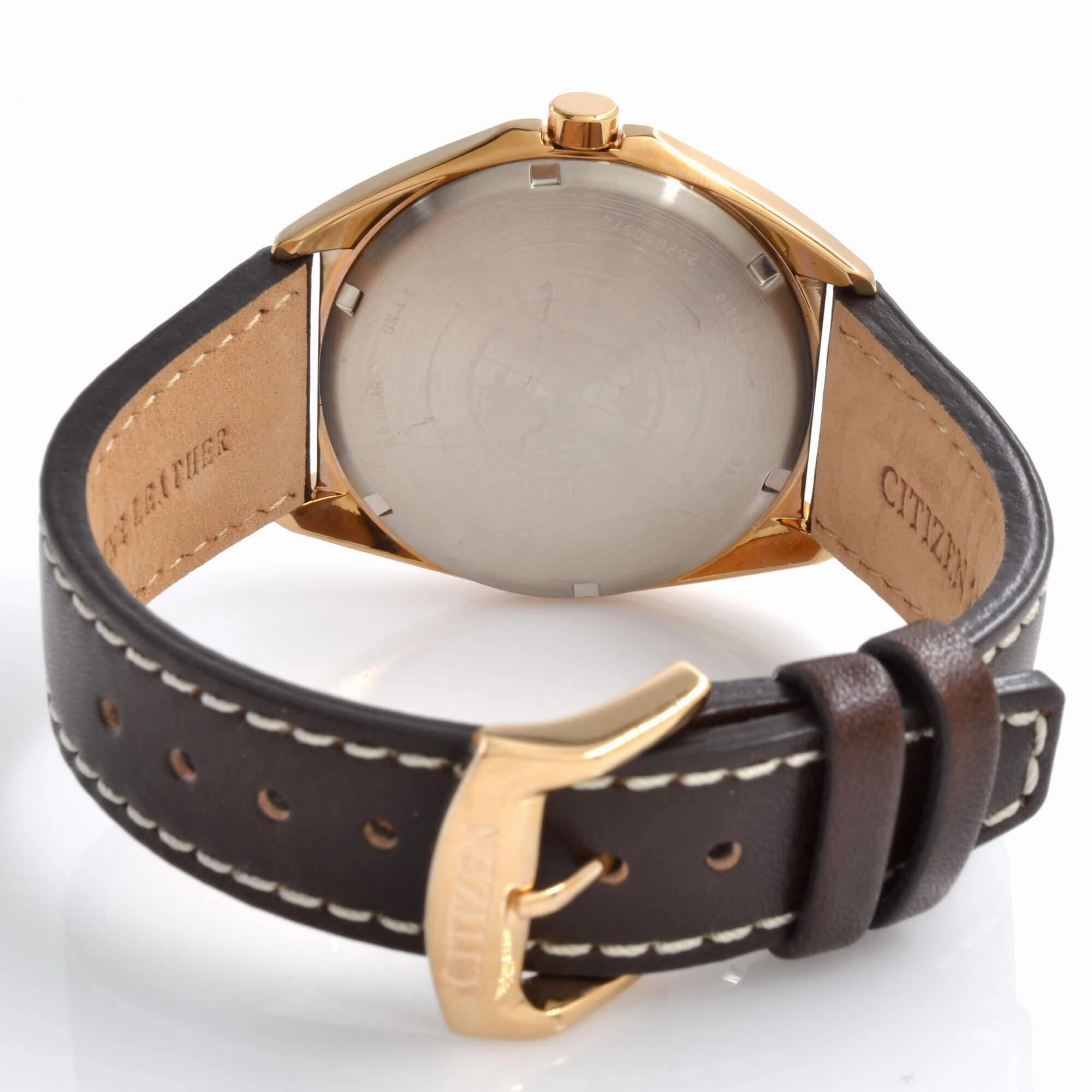 Citizen Men's Watch - Eco-Drive Power Reserve Blue Dial Brown Strap | AW1573-11L
