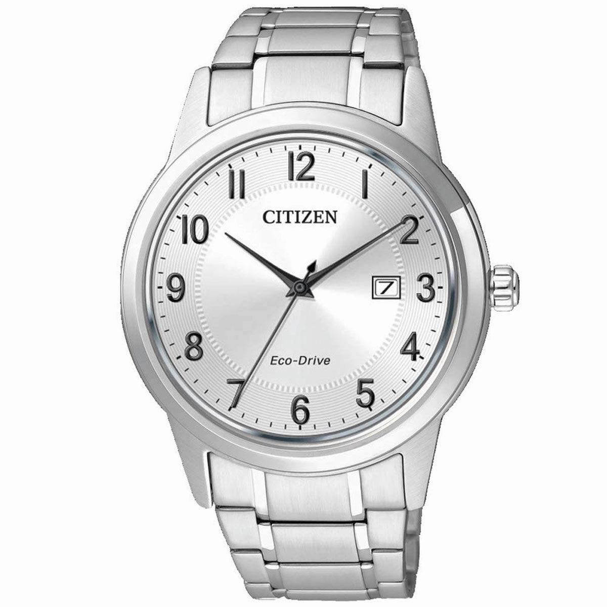 Citizen Men's Watch - Eco-Drive White Dial Stainless Steel Bracelet | AW1231-58B