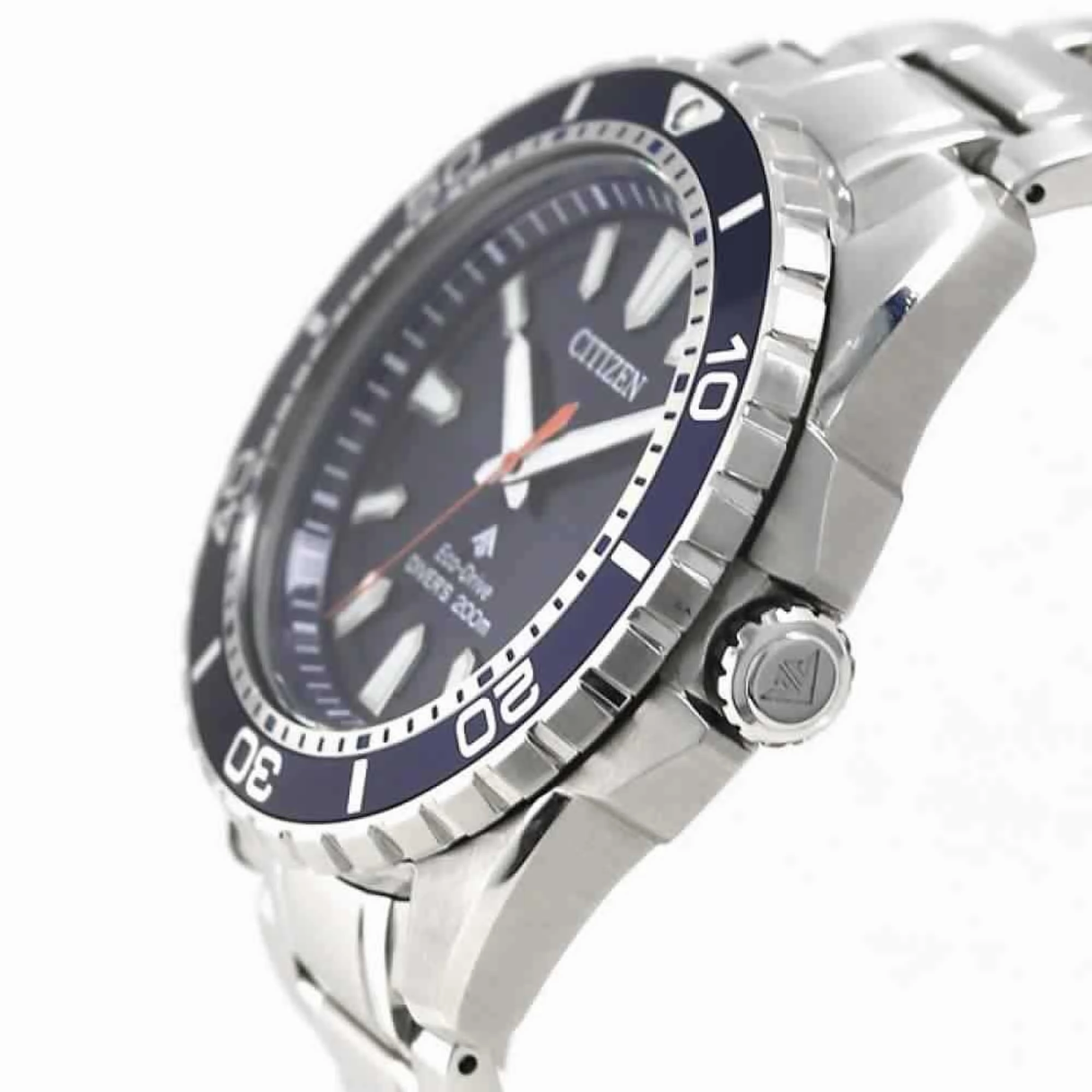 Citizen Men's Watch - Promaster Eco-Drive Blue Dial Silver Steel Bracelet | BN0191-80L