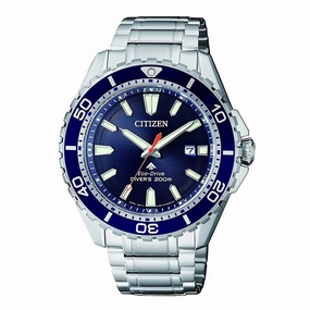 Citizen Men's Watch - Promaster Eco-Drive Blue Dial Silver Steel Bracelet | BN0191-80L