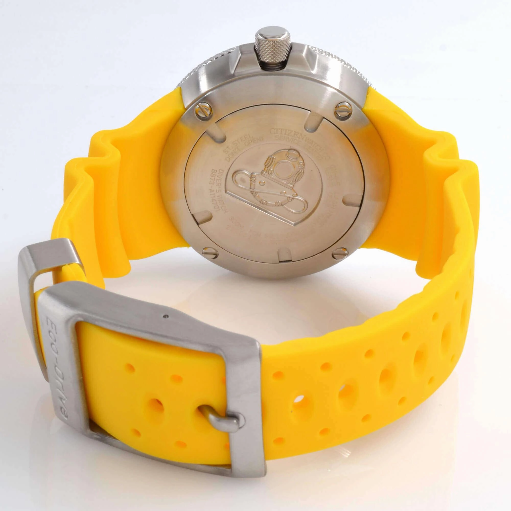 Citizen Men's Watch - Promaster Marine Eco-Drive Blue Dial Yellow Strap | BJ8058-06L