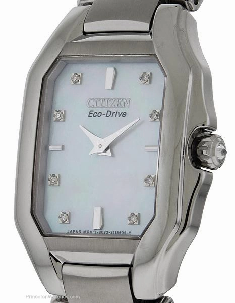Citizen Signature Ladies Fiore 9 Diamond Watch - Mother-of-Pearl Dial - Steel