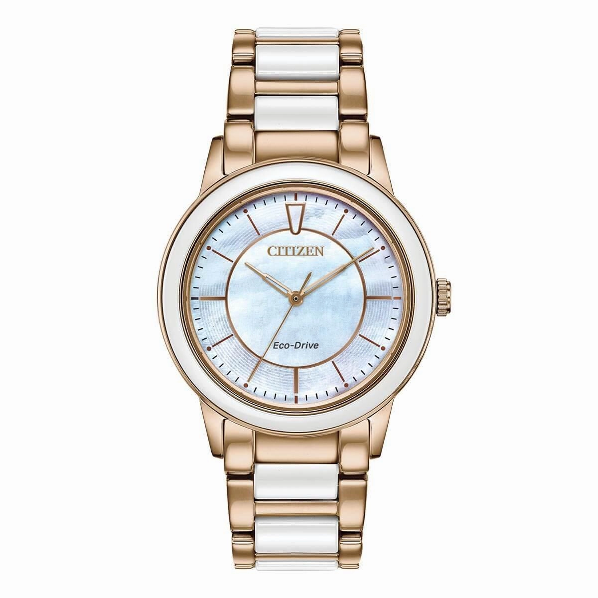 Citizen Women's Eco-Drive Watch - Chandler Steel & White Ceramic | EM0743-55D