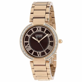 Citizen Women's Watch - d'Orsay Diamond Bezel Rose Gold Bracelet | EM0103-57X