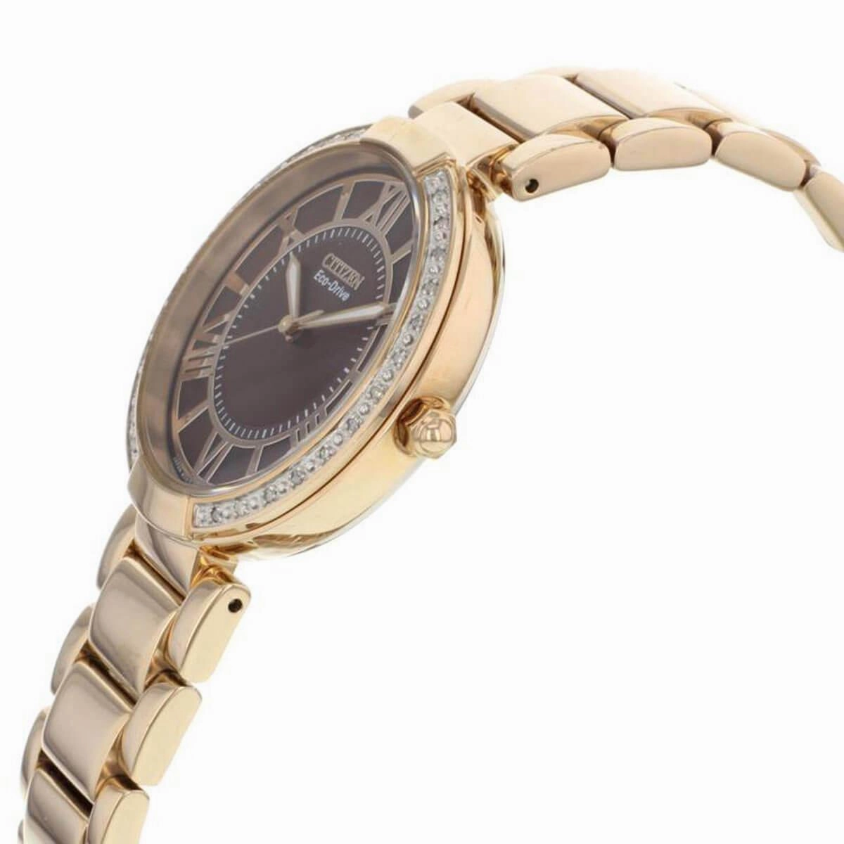 Citizen Women's Watch - d'Orsay Diamond Bezel Rose Gold Bracelet | EM0103-57X