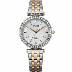 Citizen Women's Watch - Quartz Silver and Rose Stainless Steel Bracelet | ER0216-59D