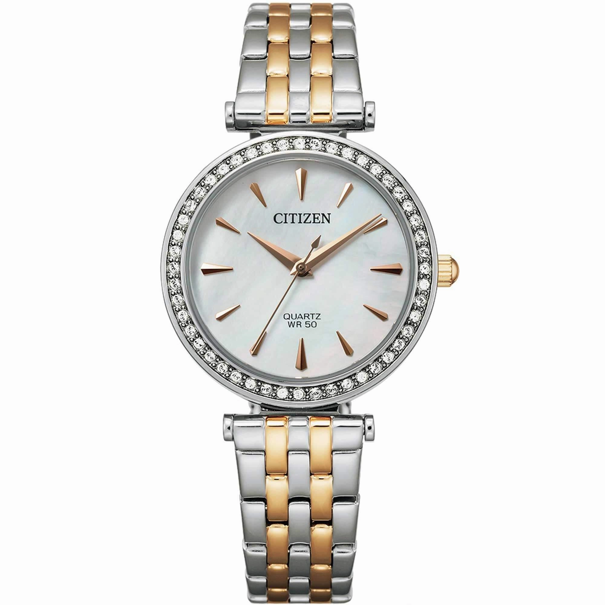 Citizen Women's Watch - Quartz Silver and Rose Stainless Steel Bracelet | ER0216-59D