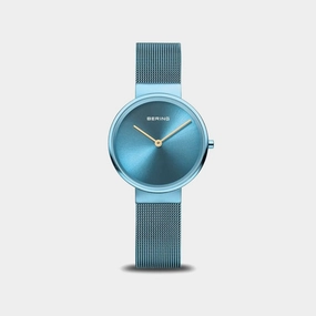Classic Women Blue Dial Analog Stainless Steel Watch 14531-388
