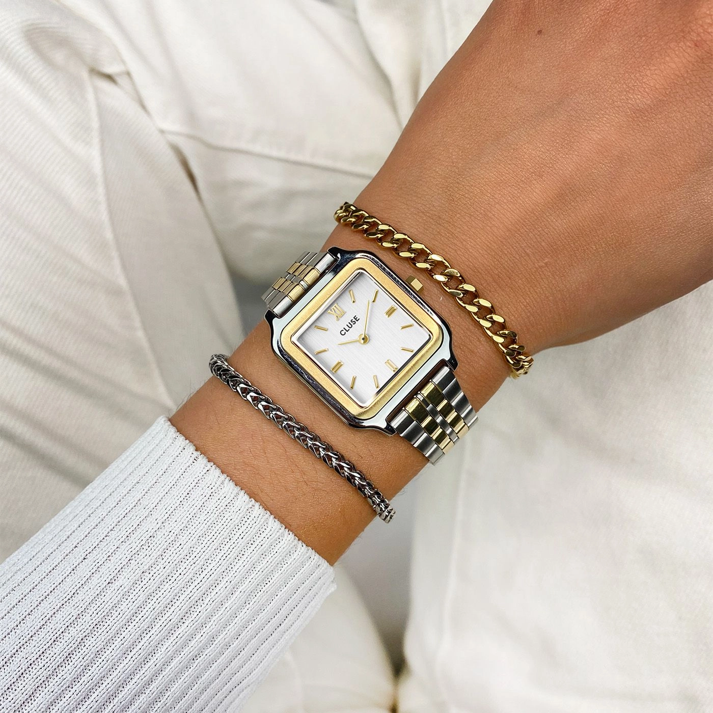 CLUSE Gracieuse Bicolour Link Watch CW11901