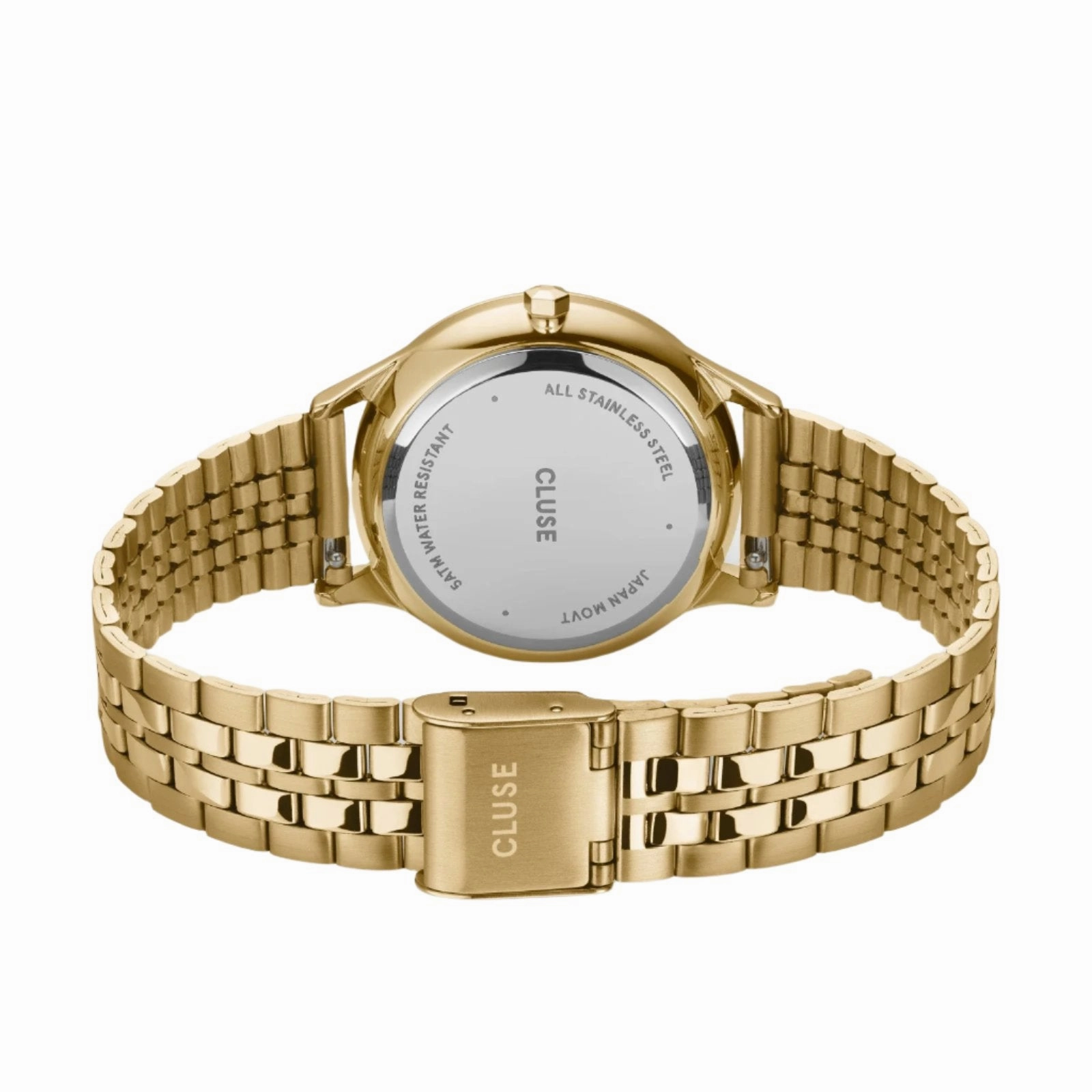 CLUSE Minuit Multifunction Black Gold Link Watch CW10707