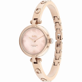 Coach Women's Watch - Cary Quartz Rose Gold Mother Of Pearl Dial Bangle | 14504007