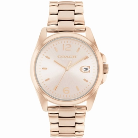 Coach Women's Watch - Greyson Quartz Rose Gold Tone Dial Steel Bracelet | 14503912