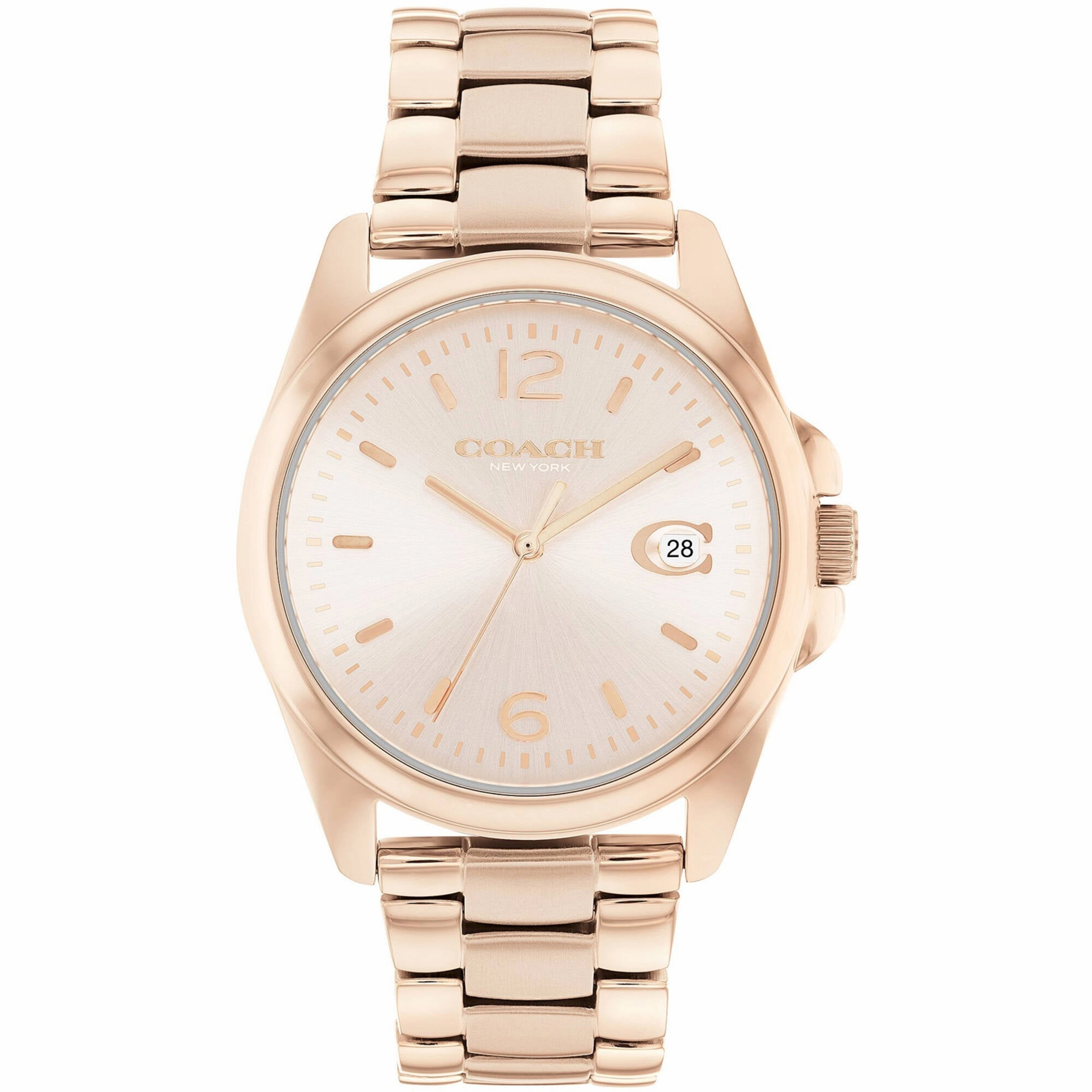 Coach Women's Watch - Greyson Quartz Rose Gold Tone Dial Steel Bracelet | 14503912