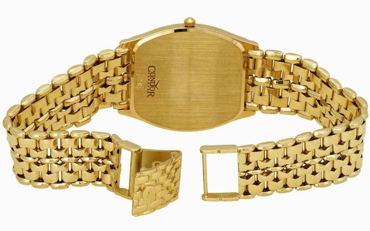 Condor 14kt Gold Mens Luxury Swiss Watch Quartz GS21004