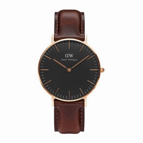 Daniel Wellington - Classic Black Bristol 36mm oro rosato orologio donna