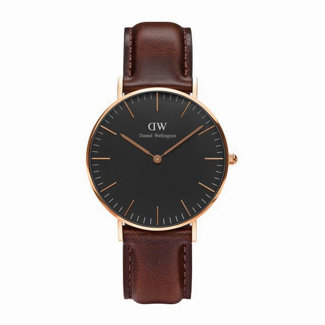 Daniel Wellington - Classic Black Bristol 36mm oro rosato orologio donna