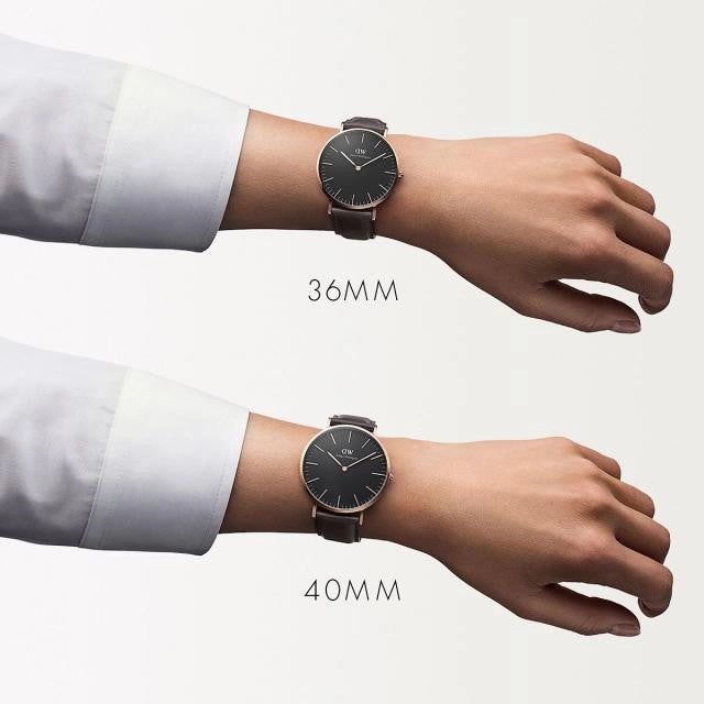 Daniel Wellington - Classic Black Bristol 36mm oro rosato orologio donna