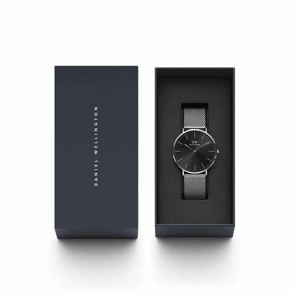 Daniel Wellington Classic 40mm Sterling Onyx Watch DW00100629