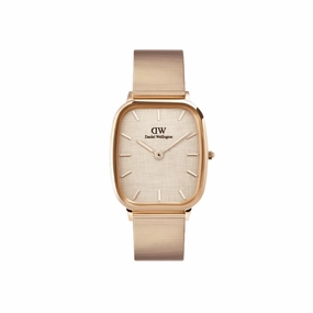 Daniel Wellington Marlon Melrose Wire Vintage Linen Pattern Dial Watch DW00100815