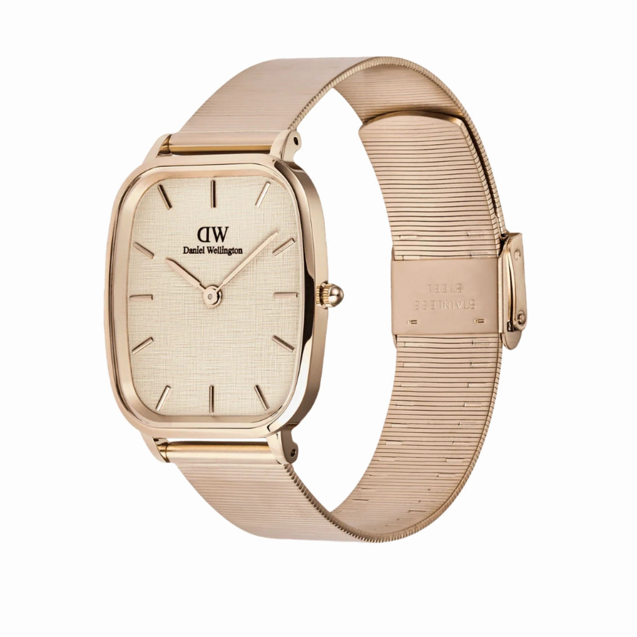 Daniel Wellington Marlon Melrose Wire Vintage Linen Pattern Dial Watch DW00100815