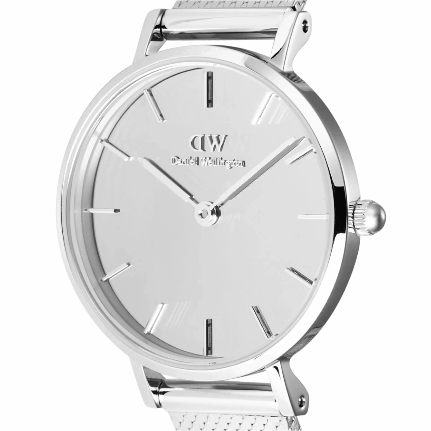 Daniel Wellington Petite Mirror Reflection Silver Dial Watch DW00100796