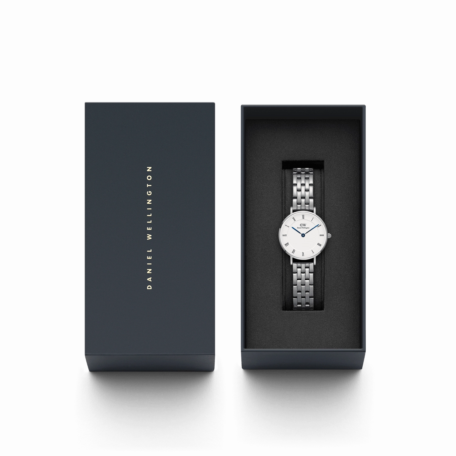Daniel Wellington Petite Roman Numerals 5-Link Silver Watch DW00100685