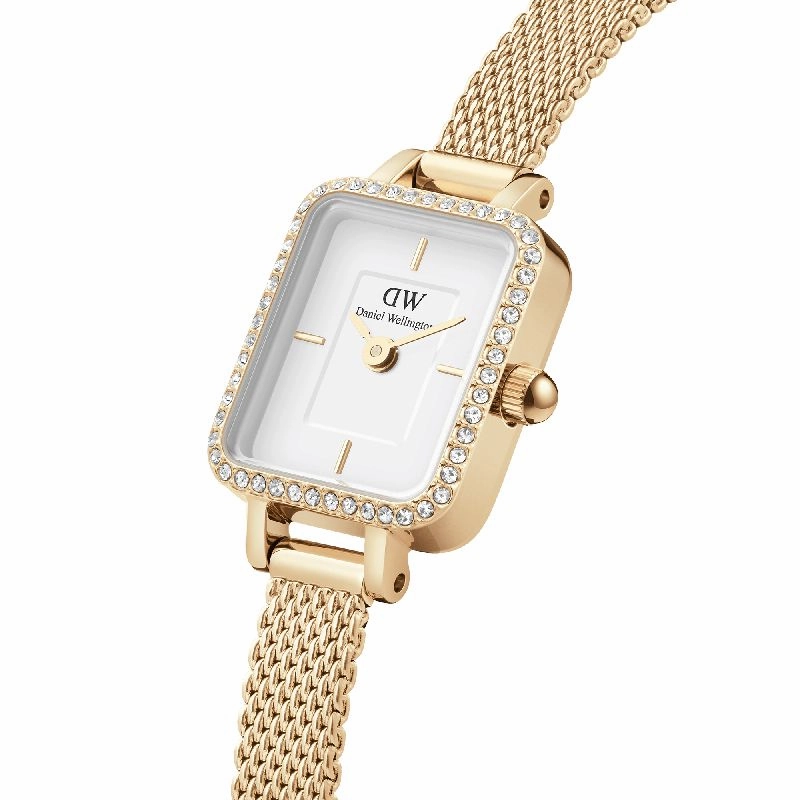 Daniel Wellington Quadro Mini Lumine Bezel Gold Watch 15.4x18.2mm