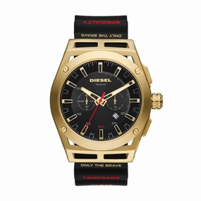 DIESEL DZ4546 Timeframe Chronograph Black Silicone Men's Watch