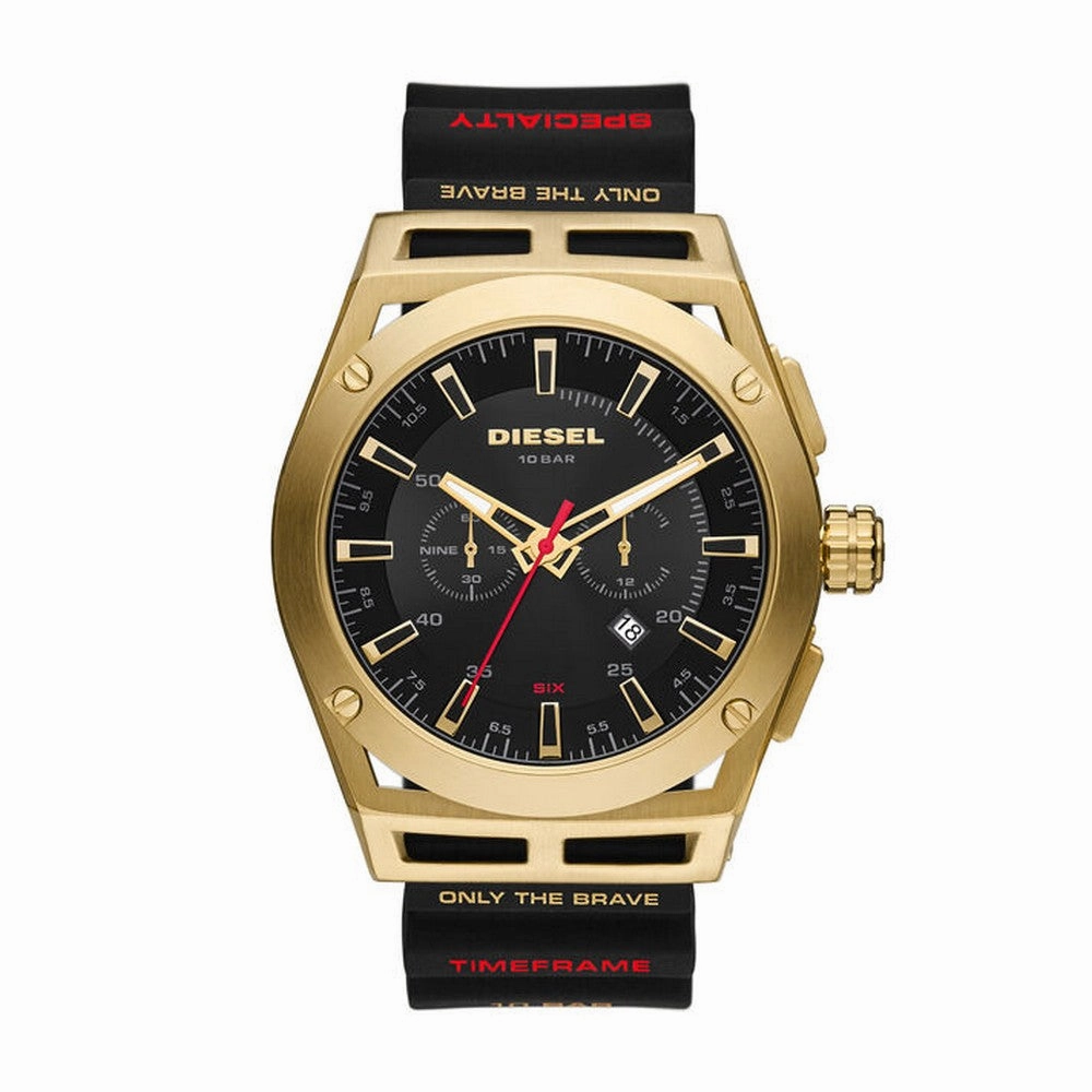 DIESEL DZ4546 Timeframe Chronograph Black Silicone Men's Watch