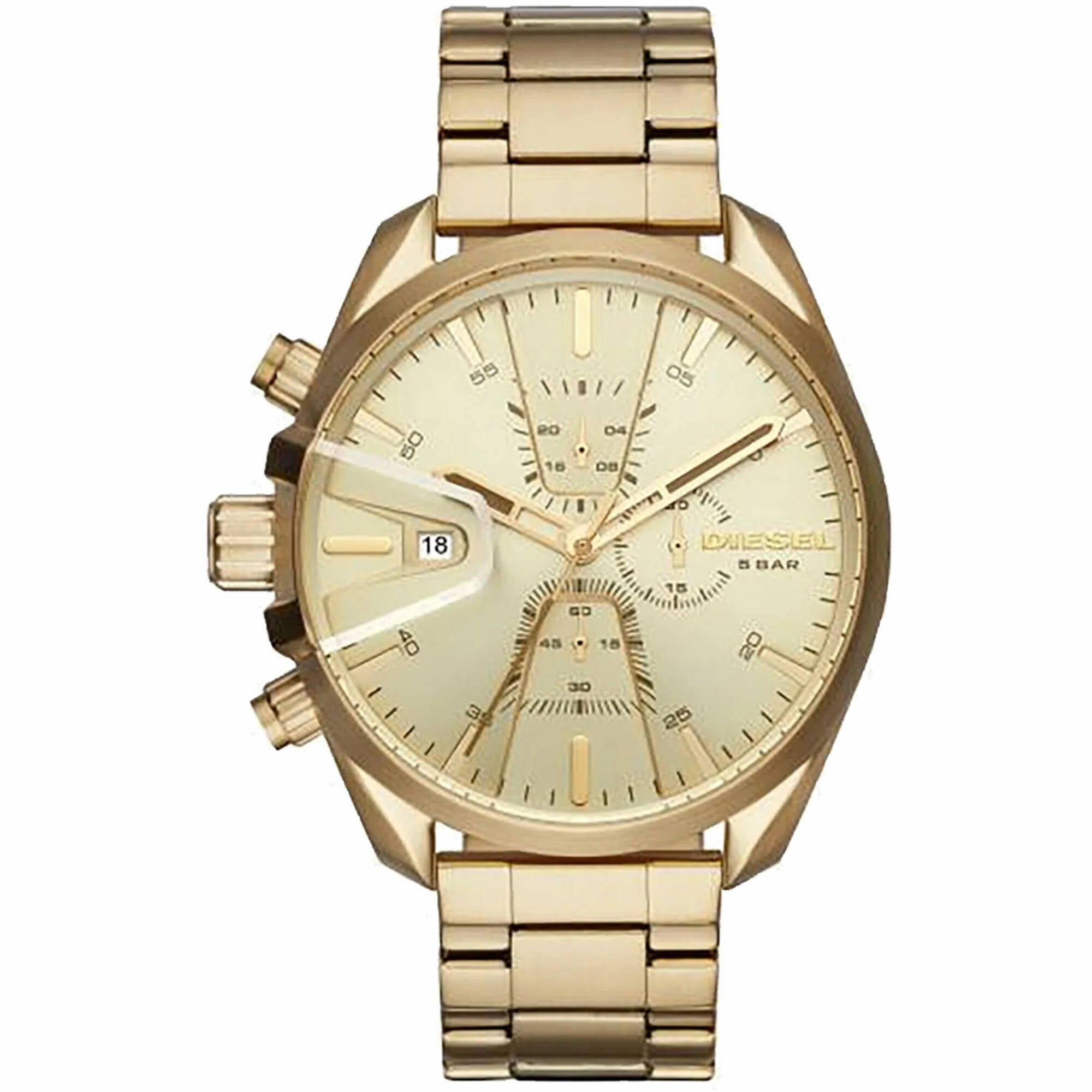 Diesel Men's Watch - MS9 Quartz Chronograph Yellow Gold Steel Bracelet | DZ4475