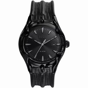 Diesel Men's Watch - Vert Quartz Date Display Black Dial Leather Strap | DZ2193