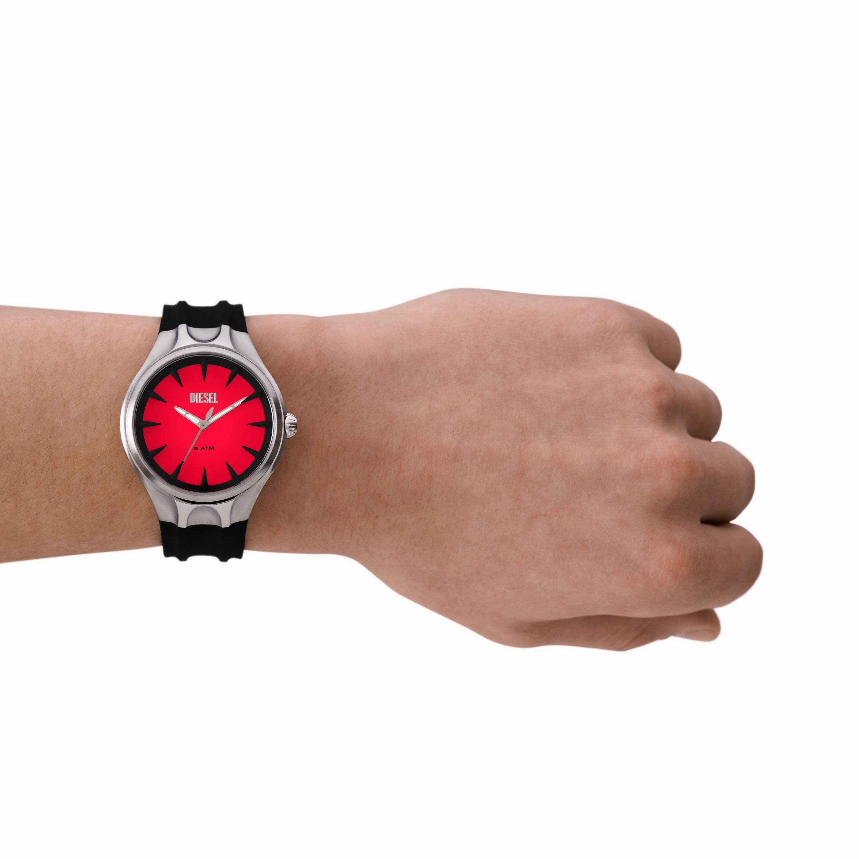 Diesel Streamline Black Silicone Watch with Three-Hand Movement - DZ2202