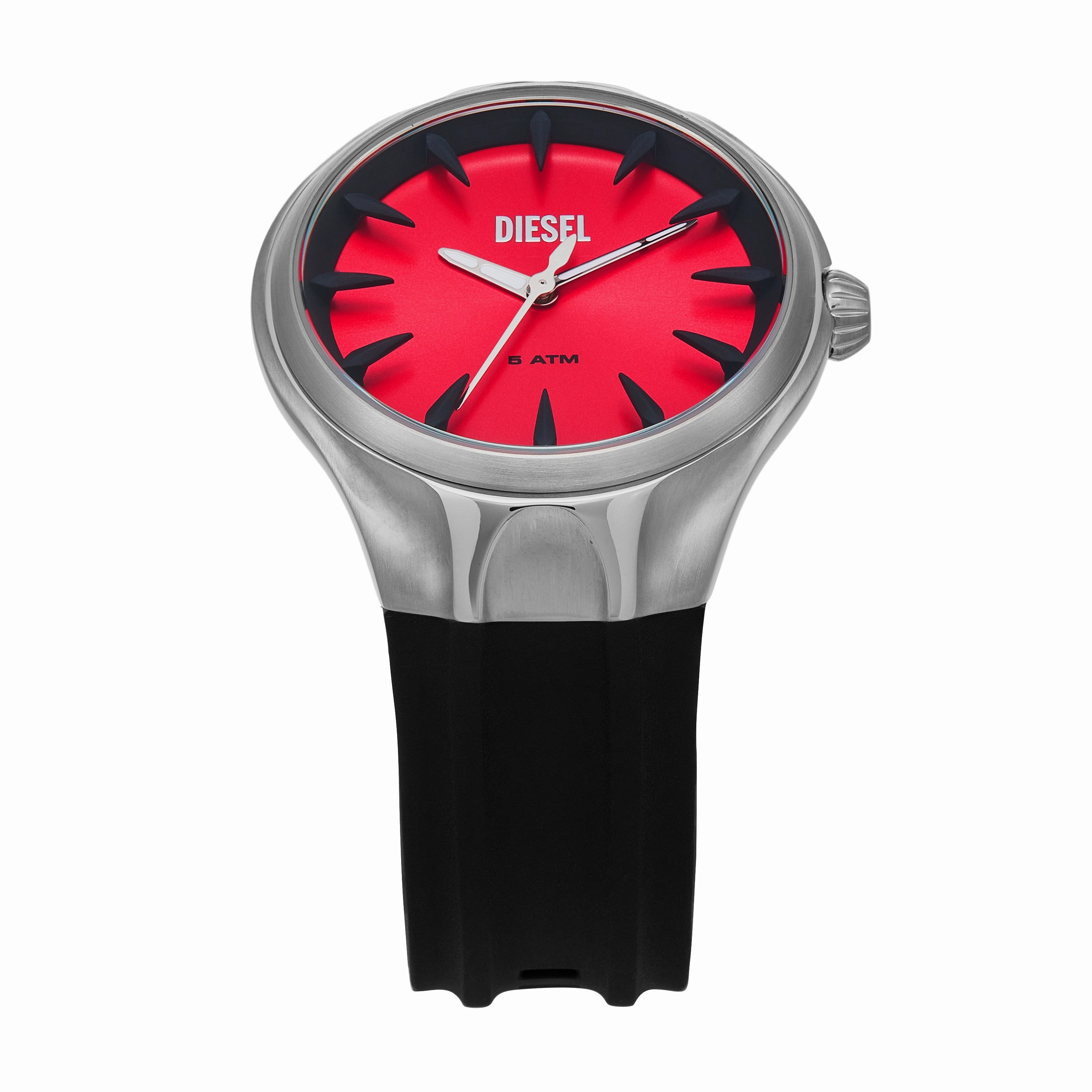 Diesel Streamline Black Silicone Watch with Three-Hand Movement - DZ2202