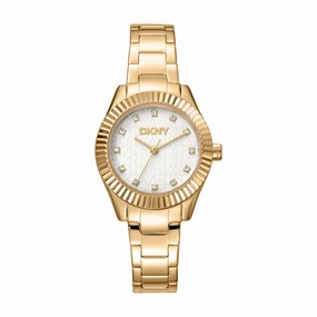DKNY Chambers Glitz Silver Dial Stainless Steel Watch DK1L017M0055