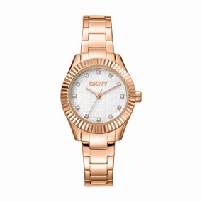 DKNY Chambers Glitz Silver Dial Stainless Steel Watch DK1L017M0065