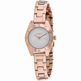 DKNY Women's Watch - Geograph Quartz Silver Dial Rose Gold Steel Bracelet | NY2871