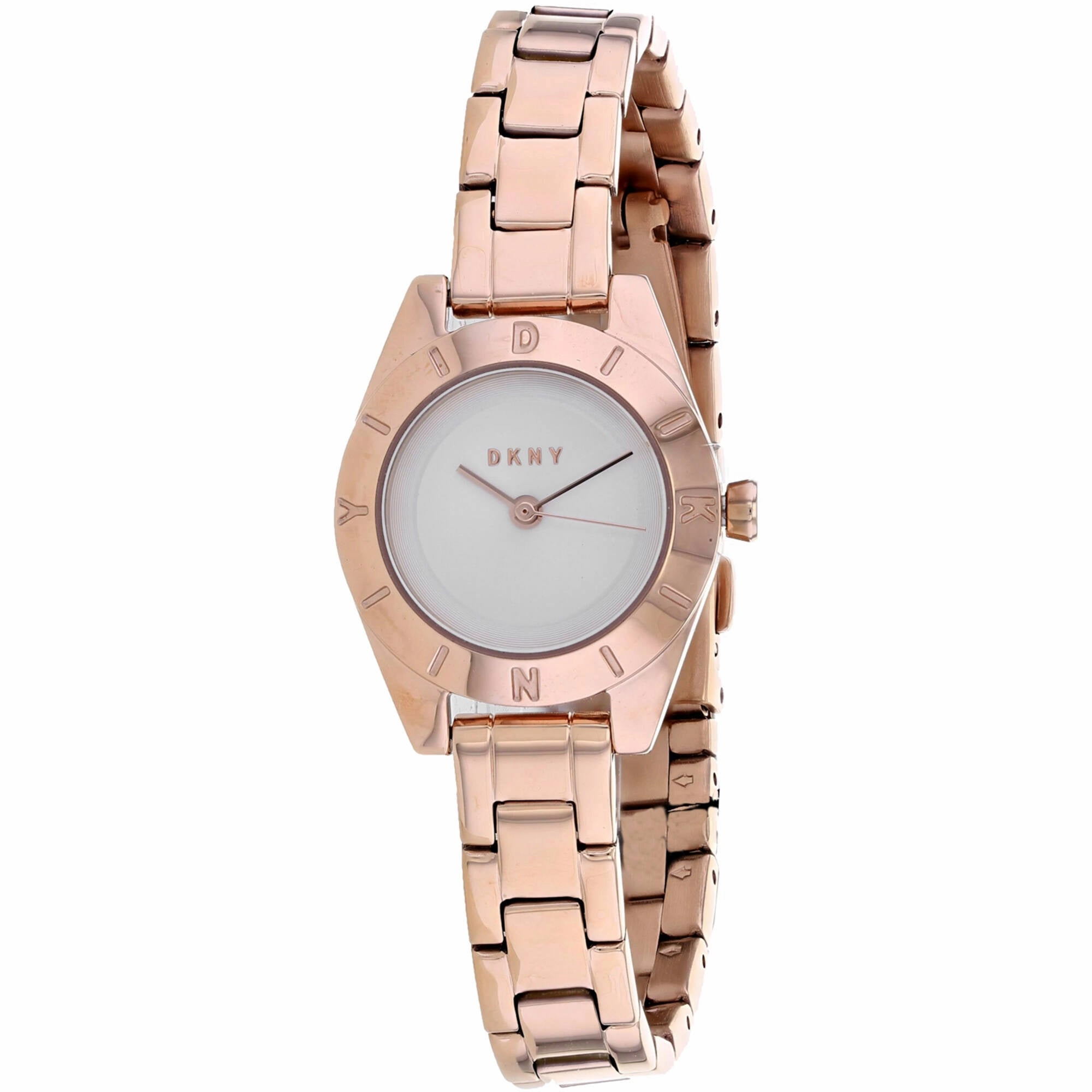 DKNY Women's Watch - Geograph Quartz Silver Dial Rose Gold Steel Bracelet | NY2871