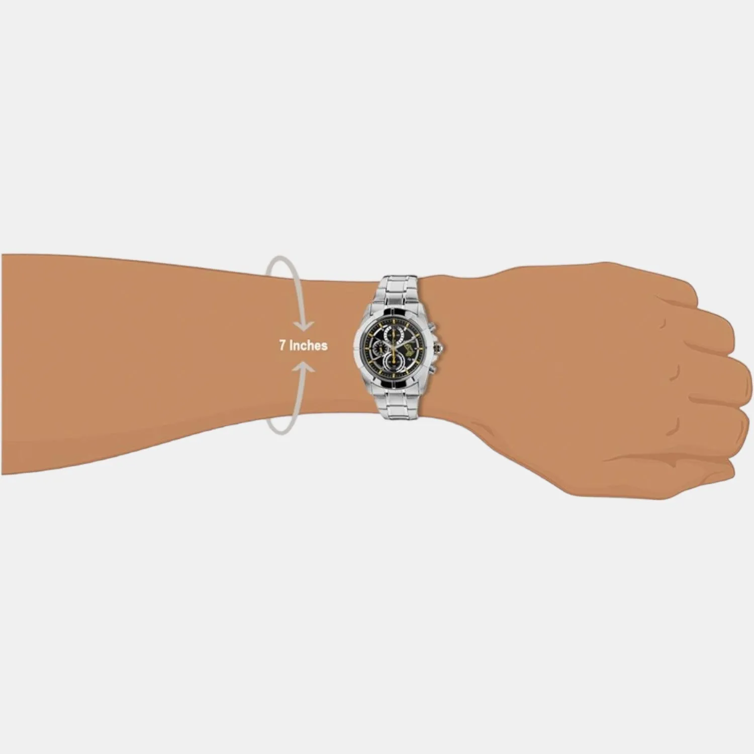 Dress Men's Black Stainless Steel Chronograph Watch SNDF13P1