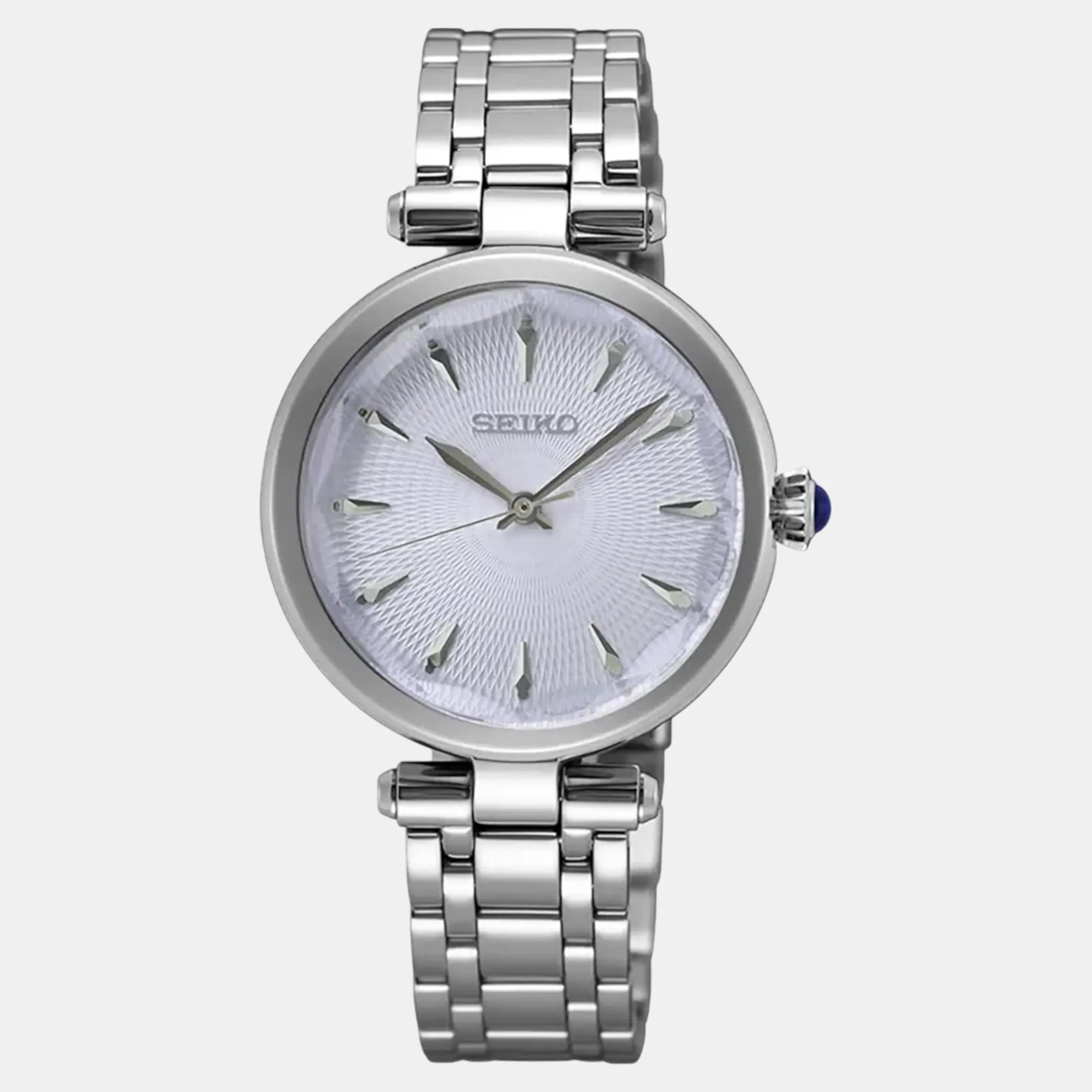Dress Women Quartz White Dail Analog Stainless Steel Watch SRZ553P1