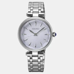 Dress Women Quartz White Dail Analog Stainless Steel Watch SRZ553P1