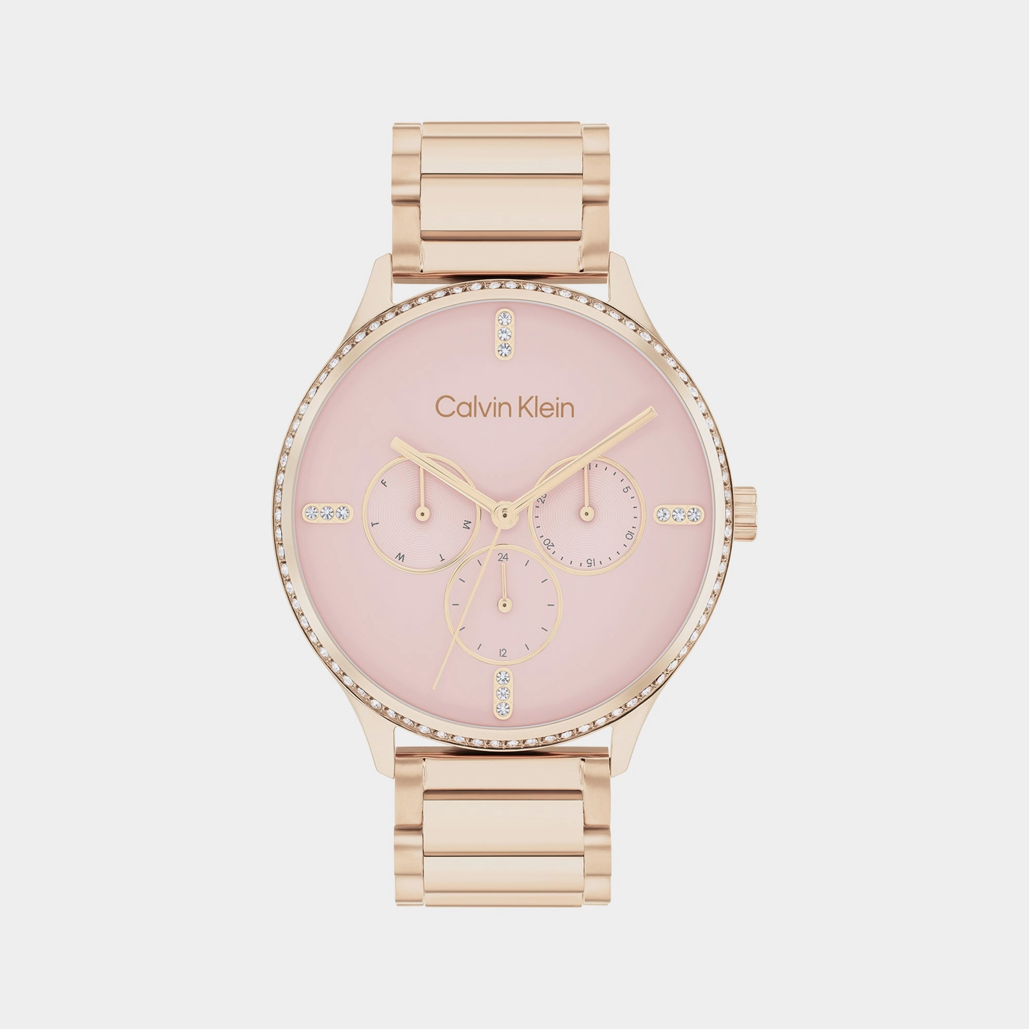 Dress Women's Pink Dial Multi-Function Stainless Steel Watch 25200370