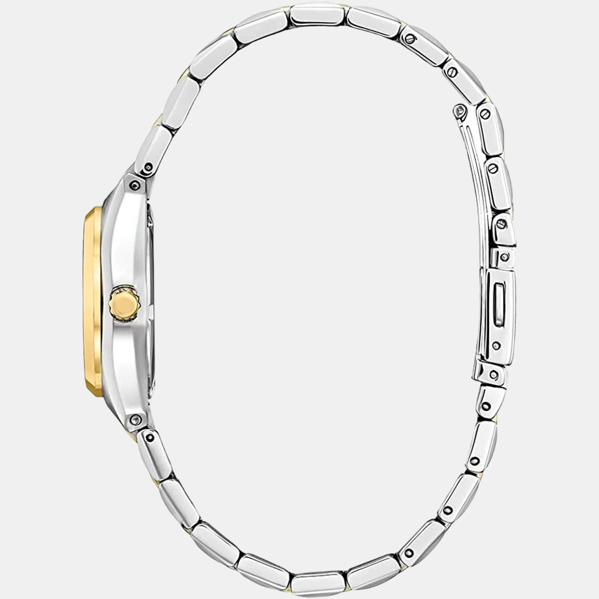 Eco-Drive Women White Dial Analog Stainless Steel Watch EW2299-50A